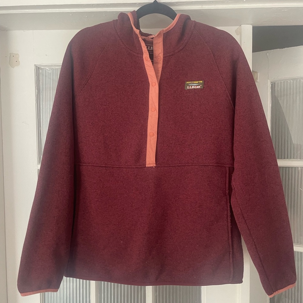 L.L.Bean Sweater Fleece Pullover Hoodie